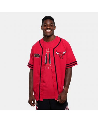 Mitchell & Ness NBA Chicago Bulls Fashion Cotton Button Shirt